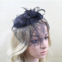 women net rose lace fascinatorshats with weddingparty headpiece black