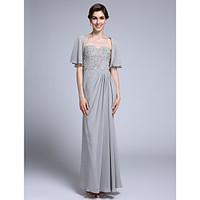 Women\'s Wrap Shrugs Half-Sleeve Chiffon Silver Wedding / Party/Evening Wide collar 39cm Draped Open Front