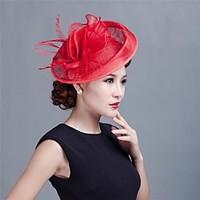 Women Wedding Party Sinamay Feather Bridal Fascinators Hats