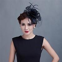 Women Wedding/Party Satin Fascinator with Feathers SFC12171