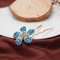 Women\'s Rhinestone/Alloy Headpiece - Casual Flower Hair Pin 1 Piece