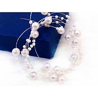 womens imitation pearl headpiece wedding special occasion head chain 1 ...