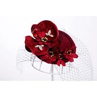 Women\'s Alloy Flannelette Headpiece-Wedding Special Occasion Outdoor Hats 1 Piece