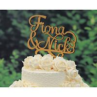 wood cake topper personalized with couples names wedding cake topper i ...