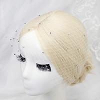 Women\'s Flower Girl\'s Rhinestone Net Headpiece-Wedding Special Occasion Birdcage Veils 1 Piece