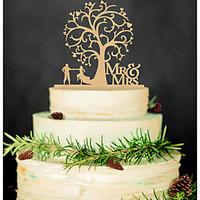 Wooden Mr Mrs Cake Topper Non-personalized Acrylic Wedding / Anniversary / Bridal Shower 1417cm