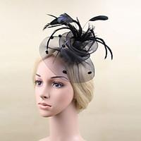 Women Feather/Net Fashion Flowers With Wedding/Party Headpiece(More Colors)