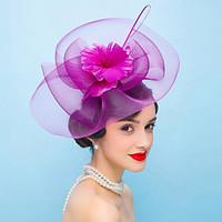 womens feather flax headpiece wedding special occasion fascinators flo ...