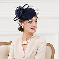 Women\'s Wool / Silk / Net Headpiece-Wedding / Special Occasion / Casual Fascinators / Hats 1 Piece