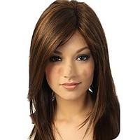 Women\'s Natural Fashional Medium Dark Brown Straight Hair wigs