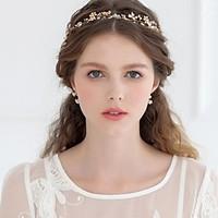 Women\'s Rhinestone / Alloy / Imitation Pearl Headpiece-Wedding / Special OccasionTiaras / Headbands / Flowers / Wreaths / Head Chain /