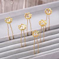 Women\'s / Flower Girl\'s Rhinestone / Alloy Headpiece-Wedding / Special Occasion Hair Pin 2 Pieces