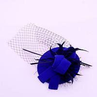 Women\'s / Flower Girl\'s Feather / Flannelette / Net Headpiece-Wedding / Special Occasion / Outdoor Fascinators 1 Piece