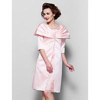 womens wrap coatsjackets long sleeve satin pearl pink wedding partyeve ...