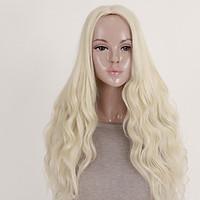 womens fashionable blonde color long length top quality synthetic wigs