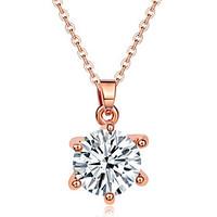 Women\'s Pendant Necklaces AAA Cubic Zirconia Copper Rhinestone Geometric Fashion Jewelry Party Birthday Daily Casual Christmas Gifts 1pc