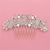 Women\'s Pearl Rhinestone Alloy Headpiece-Wedding Special Occasion Casual Tiaras Headbands 1 Piece