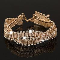 Women\'s Chain Bracelet Tennis Bracelet l Rhinestone AAA Cubic Zirconia Fashion Vintage Luxury Sterling Silver Rose Gold