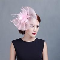 Women Wedding/Party Sinimay Fascinator with Feathers SFC12329