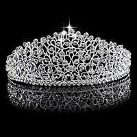 Women\'s Rhinestone / Alloy Headpiece-Wedding Tiaras 1 Piece Silver