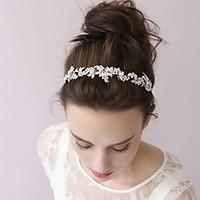 womens pearl rhinestone alloy basketwork headpiece wedding flowers hea ...