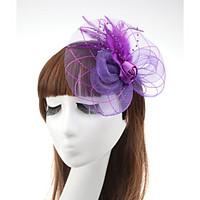 Women\'s Feather Rose Flower Shape Fascinators (Assorted Color)