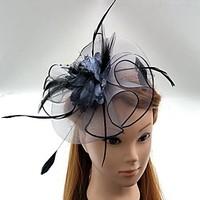 Women\'s Feather / Tulle / Chiffon Headpiece-Wedding / Special Occasion Fascinators 1 Piece