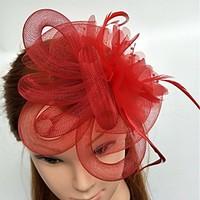 womens feather tulle headpiece wedding special occasion fascinators 1  ...