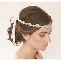 Women\'s Fabric Headpiece-Wedding Headbands White Round