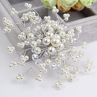 Women\'s Flower Girl\'s Crystal Imitation Pearl Headpiece-Wedding Special Occasion Casual Hair Combs Flowers