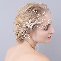 Women\'s Alloy Imitation Pearl Headpiece-Wedding Special Occasion Hair Combs 1 Piece
