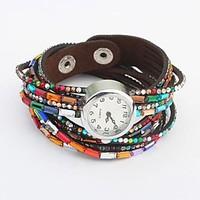 womens european style punk personality bracelet watch