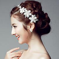 womens flower rhinestone alloy headpiece wedding special occasion tiar ...