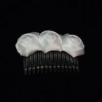 womens satin headpiece special occasion hair combs