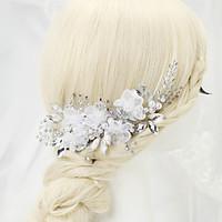 Women\'s Flower Girl\'s Rhinestone Alloy Imitation Pearl Headpiece-Wedding Special Occasion Hair Combs 1 Piece