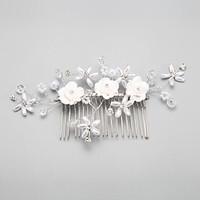 Women\'s Flower Girl\'s Alloy Imitation Pearl Headpiece-Wedding Special Occasion Hair Combs 1 Piece