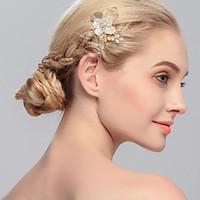 Women\'s Imitation Pearl Headpiece-Wedding Special Occasion Casual Office Career Outdoor Hair Combs 1 Piece