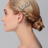 Women\'s Crystal Headpiece-Wedding Special Occasion Casual Office Career Outdoor Hair Combs 1 Piece