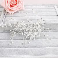 Women\'s Crystal Headpiece-Wedding Special Occasion Casual Office Career Outdoor Hair Combs 1 Piece