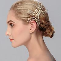 Women\'s Imitation Pearl Headpiece-Wedding Special Occasion Casual Office Career Outdoor Hair Combs 1 Piece