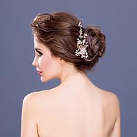 Women\'s Rhinestone Alloy Imitation Pearl Headpiece-Wedding Special Occasion Hair Combs 1 Piece