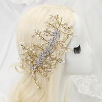 womens flower girls rhinestone alloy imitation pearl headpiece wedding ...
