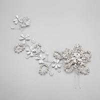 Women\'s Flower Girl\'s Rhinestone Alloy Imitation Pearl Headpiece-Wedding Special Occasion Hair Pin 1 Piece