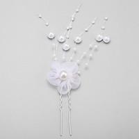 Women\'s Flower Girl\'s Alloy Imitation Pearl Headpiece-Wedding Special Occasion Hair Pin 1 Piece