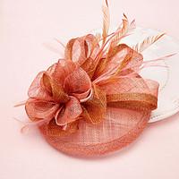 womens feather tulle headpiece wedding special occasion fascinators 1  ...