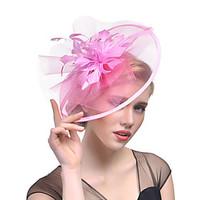 Women\'s Retro Feather / Tulle / Yarn Headpiece-Wedding / Special Occasion Flower Fascinators Bride Headbands 1 Piece Hair Accessories (More Colors)