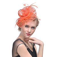 Women\'s Retro Feather / Tulle / Net Headpiece-Wedding / Special Occasion Flower Fascinators Bride Headbands 1 Piece Hair Accessories