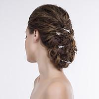 Women Alloy/Net Hair Pin With Rhinestone Wedding/Party Headpiece