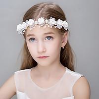 Women\'s Imitation Pearl Polyester Resin Headpiece-Wedding Special Occasion Casual Office Career OutdoorTiaras Headbands Flowers Head