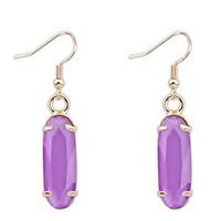 Women\'s Fine Fashion Simple Alloy Drop Earrings With Multi-stone